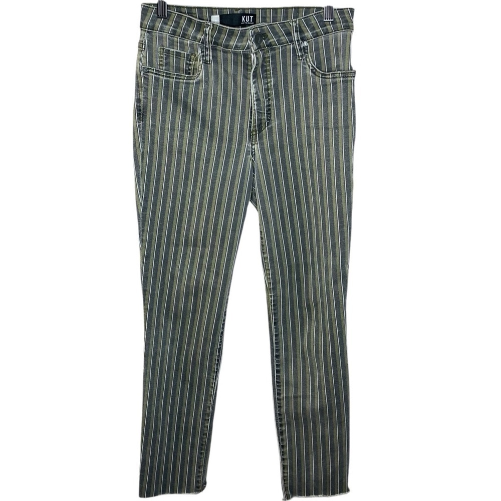 KUT FROM THE CLOTH Fab Ab Anke‎ Straight Leg Striped Jeans - Size 2